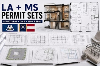 prepare structural and civil permit sets for louisiana and mississippi