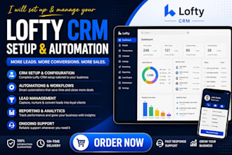 setup lofty crm website, lofty smart plan, idx, make ai integration