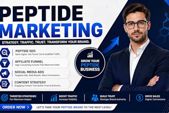 setup peptide marketing SEO affiliate funnel social media ads content strategy