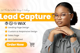 design wordpress landing page lead capture page systeme io wix landing page