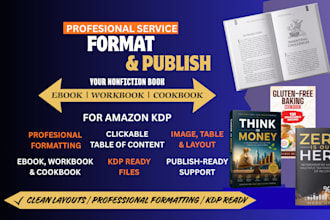 format and publish your nonfiction ebook, workbook, cookbook for amazon kdp