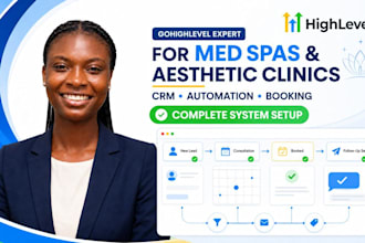 set up gohighlevel CRM and automation for med spa and aesthetic clinics