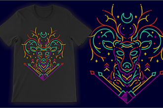 create monoline line art design for your clothing brand