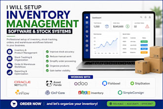 setup inventory management netsuite asset panda odoo fishbowl shipstation inflow
