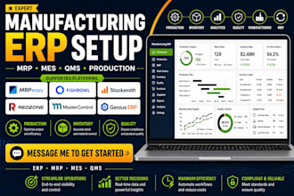 setup mrpeasy fishbowl stocksmith redzone mastercontrol qms mes genius erp