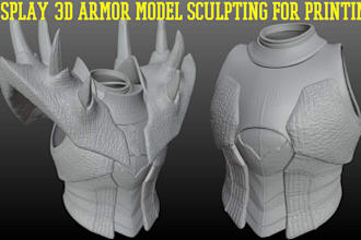 sculpt wearable 3d armor 3d mask 3d helmet 3d cosplay armor model design