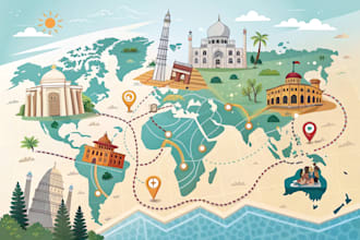 draw a map illustration for your project