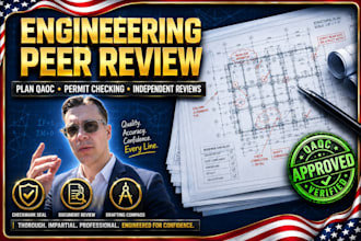 provide independent engineering peer review and plan qaqc