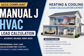 do acca manual jds load calculation hvac and duct design for USA permit ready
