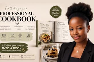 design and format a professional cookbook or recipe book kids cookbook