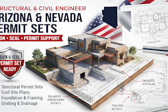 be your structural and civil engineer fr arizona and nevada permit set with sign