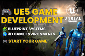 develop unreal engine 5 game, ue5 blueprint, level and 3d environment