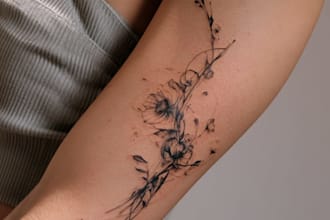 design a delicate custom fine line tattoo