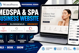 create wordpress vagaro glossgenius mindbody medspa spa business booking website