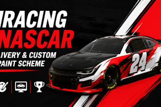 design iracing nascar livery and custom paint scheme for racing car