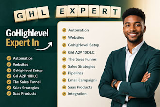 setup gohighlevel go high level ghl website SMS automation and sales funnel, a2p