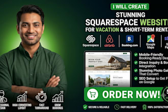 build vacation rental website short term holiday rental squarespace website
