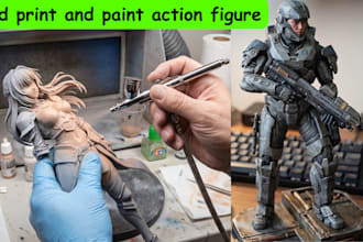 3d print and paint action figure tabletop miniatures 3d print handpainted model
