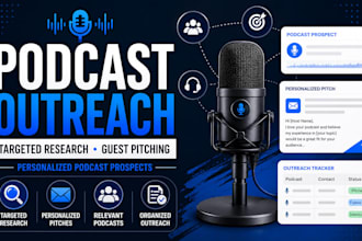 podcast outreach and guest pitching with personalized podcast research and email