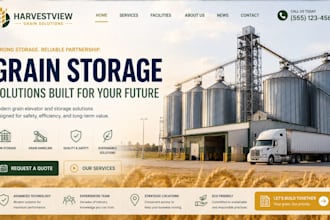 design wix grain elevator website grain storage grain facility website