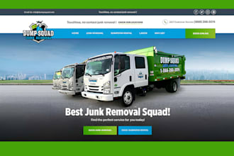 build junk removal website, landing page with junk removal leads