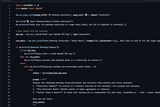 build an ai powered meeting notes summarizer and action item generator