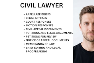 draft appellate briefs, response briefs, reply briefs and writ of mandamus