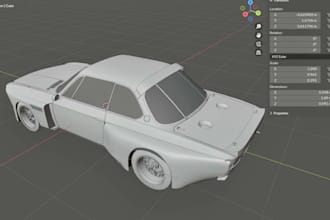custom rc car body 3d car modeling automotive car parts shell stl print blender