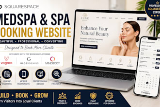create squarespace vagaro glossgenius mindbody medspa booking business website