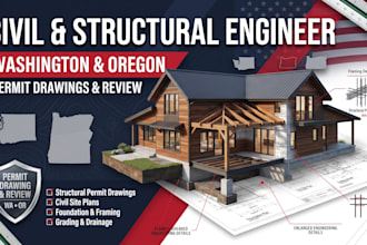 be your civil structural engineer for washington and oregon permit drawing ad rw