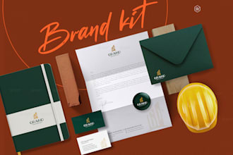 create a high end logo, stationery branding, and social media kit