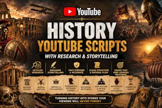 write engaging history youtube scripts with detailed research and storytelling