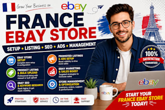 do france ebay store setup, listing, SEO, marketing, ads and management