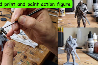 3d print and paint custom figures, miniatures, models and resin prints