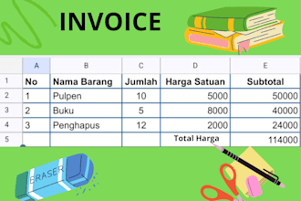 design aesthetic invoice for your umkm business