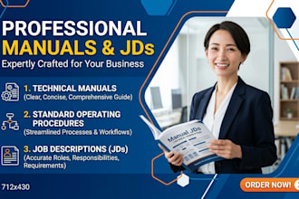 do professional job descriptions, sops, and employee manual