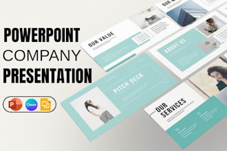 redesign or design powerpoint company presentation slides