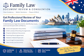 review your family law, divorce and custody legal documents