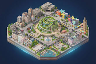 design amazing vector or isometric maps illustration