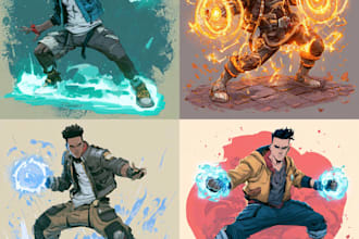 draw  comic book art and sequential pages for your story