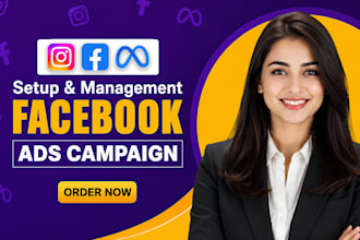setup and manage facebook ads, meta instagram ads as social media manager