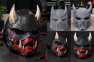 3d print and paint, ship custom 3d mask 3d helmet cosplay armour halloween mask