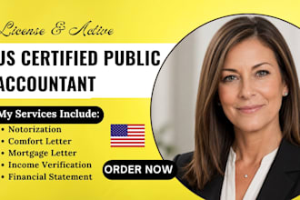 do your CPA letter as a licensed CPA