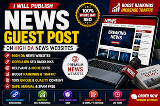 publish high da news guest posts with seo backlinks