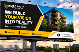 design real estate billboard, yard sign, storefront, signage, signboard, vinyl