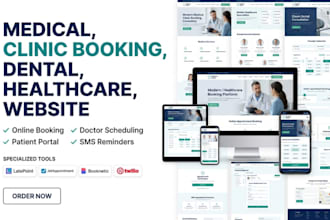 build medical appointment clinic booking, dental, healthcare booking website