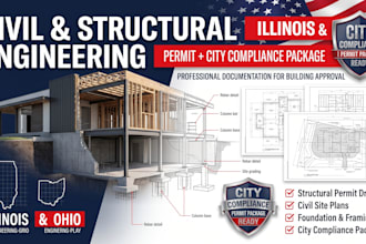 be your civil engineer for illinois ad ohio structural permit ad city compliance