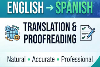 translate and proofread your text in spanish