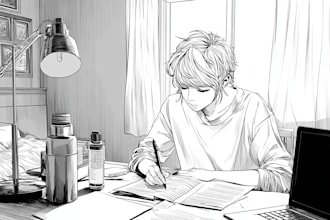 draw a manga page or project for you