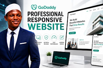 design godaddy ecommerce website,online store and landing page design,basic SEO